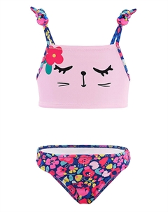 Бикини Cat&Flowers, розовый Denokids