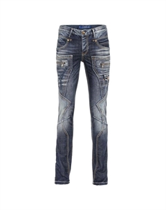 Джинсы с контрастными швами, синий Cipo&baxx