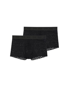 Ретро шорты / брюки 2 шт. в упаковке свободный покрой кружево, черный Hom