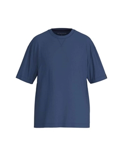 Верх пижамы M&M из хлопка с декоративной строчкой, синий Tom tailor