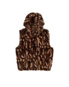 Утепленный жилет Faux Fur Hooded Vest 'Brown', коричневый Supreme