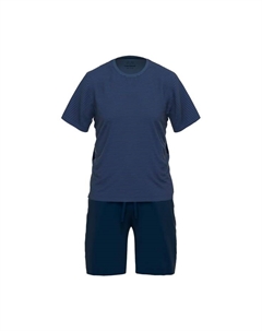 Пижамный комплект из 2 предметов - короткий с круглым вырезом, синий Ceceba