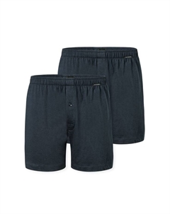 Боксерские шорты комплект из 2 пар одинарный трикотаж, синий Schiesser