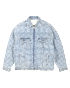 Куртка 4G Embossed Denim Jacket 'Light Blue', синий Givenchy