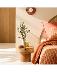 Прикроватная тумба с лакированным основанием Tamita каштановый La redoute interieurs