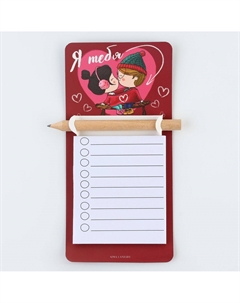 Магнит с блоком для записи и карандашом, сувенир Сима-ленд