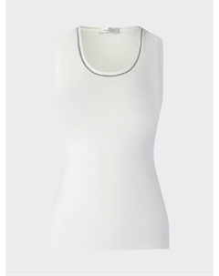 Топ майкой с окантовкой из люрекса, кремовый Panicale