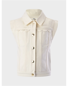 Джинсовый жилет на кнопках, белый Chloe