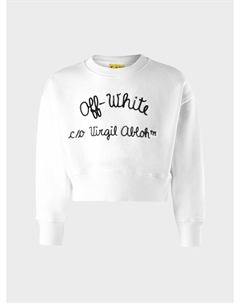 Свитшот укороченный, белый Off-white