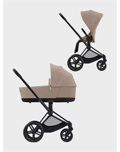 Коляска 2 в 1 Priam IV Matt Black 2 в 1 цвет Cozy Beige Cybex