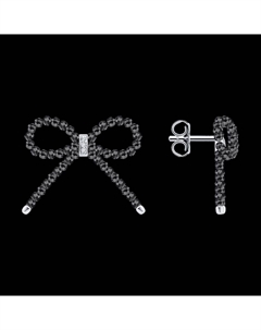 Серьги из белого золота с бриллиантами и шпинелью Sokolov