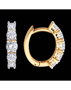 Серьги из золота с фианитами Sokolov