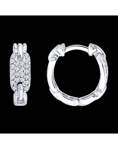 Серьги из белого золота с бриллиантами Sokolov