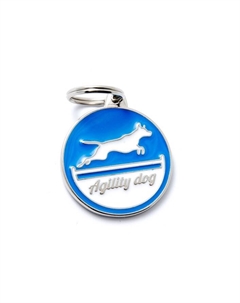 Адресник charms Аджилити голубой средний My family