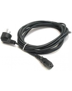 Кабель питания PWC-IEC13-SHM-1.8-BK компьютера (Shucko+C13) (3x0.75), 1,8 м Hyperline