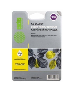 Картридж Cactus CS-LC980Y, желтый / CS-LC980Y