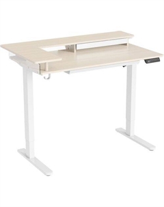 Стол компьютерный CS-EDL-DWT, с регулировкой высоты, электропривод, ДСП, светлый дуб Cactus