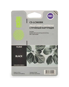 Картридж Cactus CS-LC985BK, черный / CS-LC985BK