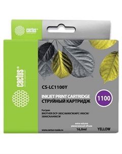 Картридж Cactus CS-LC1100Y, желтый / CS-LC1100Y