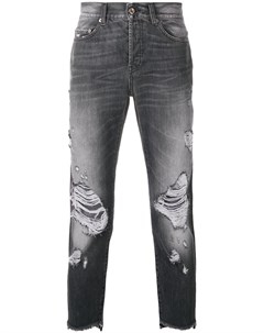 Overcome прямые джинсы с рваными деталями 34 серый Overcome