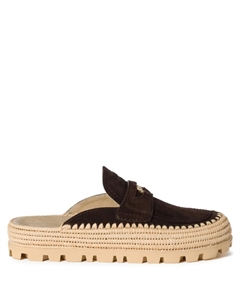 Замшевые мюли, коричневый Miu miu