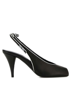 Босоножки 80 мм с открытой пяткой, черный Miu miu