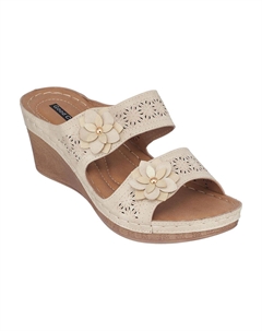 Женские шлепанцы на танкетке Cie, золотой Gc shoes