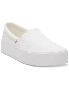 Женские парусиновые слипоны на платформе Fenix Toms