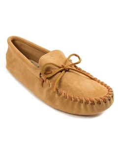 Мужские мокасины на мягкой подошве со шнуровкой Minnetonka