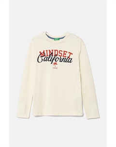 Хлопковая детская кофта с длинными рукавами, бежевый United colors of benetton