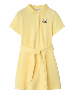 Платье Kids из хлопка, желтый Burberry