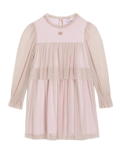 Kids платье из тюля пуэн-деспри, розовый Dolce&gabbana