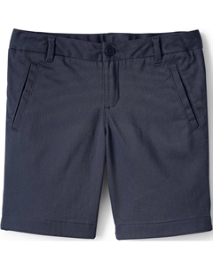 Школьная форма для девочек, эластичные шорты-бермуды-чинос Lands' end