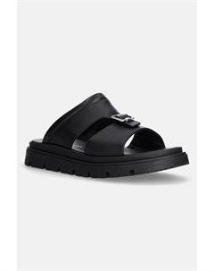 Кожаные шлепанцы, черный Tommy hilfiger