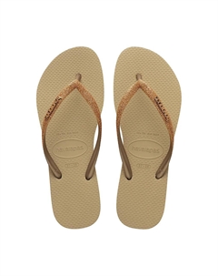 Детские шлепанцы SLIM GLITTER II, бежевый Havaianas