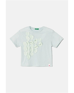 Футболка из хлопка для детей, бирюзовый United colors of benetton