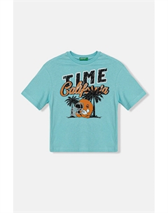 Футболка из хлопка для детей, бирюзовый United colors of benetton