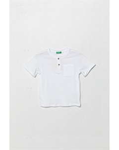 Футболка из льняной смеси для детей, белый United colors of benetton