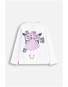 Детский лонгслив, белый Coccodrillo