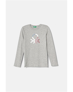 Хлопковая детская кофта с длинными рукавами, серый United colors of benetton