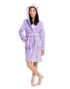 Плюшевый банный халат для маленьких девочек, фланелевый флисовый халат с капюшоном, детская одежда для сна Jellifish kids