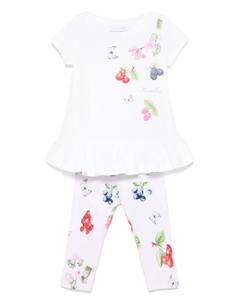 Комплект из топа и легинсов, белый Monnalisa