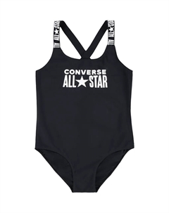Цельный детский купальник, черный Converse