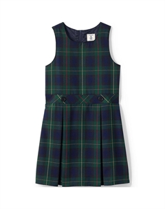 Детская школьная форма для девочек плюс клетчатое платье-джемпер до колена Lands' end
