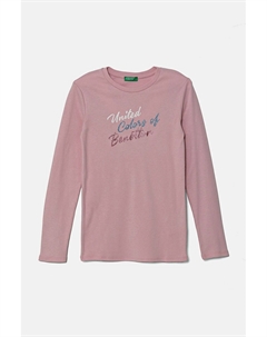 Хлопковая детская кофта с длинными рукавами, розовый United colors of benetton
