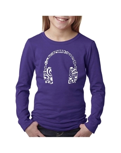 Лонгслив с надписью Big Girl's Word Art—, фиолетовый La pop art