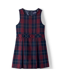 Школьная форма, клетчатый джемпер до колена для девочек Lands' end
