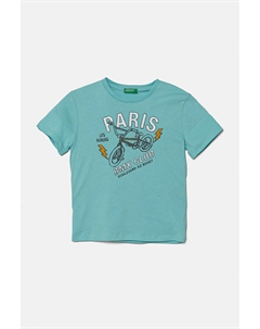 Футболка из хлопка для детей, бирюзовый United colors of benetton