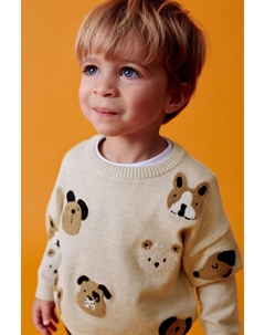 Джемпер с круглым вырезом, экрю Next