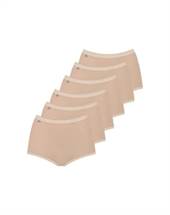 Трусы макси упаковка из 6 шт - базовые+ однотонные, цвет puder Sloggi